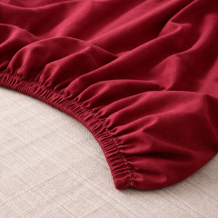 Lenzuolo sotto matrimoniale cotone con angoli Bordeaux singolo