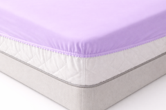 Lenzuolo sotto matrimoniale cotone con angoli Lilla piazza e mezza