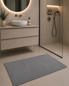 Tappeto Bagno Riccio - 60x100 - antiscivolo grigio scuro grigio scuro
