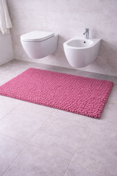 Tappeto Bagno Riccio rosa 60x120