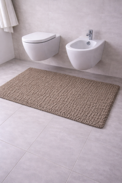 Tappeto Bagno Riccio beige 60x120