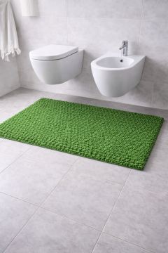 Tappeto Bagno Riccio verde 60x120