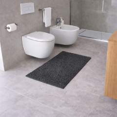 Tappeto Shaggy - Antiscivolo grigio scuro 50x110