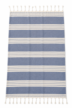 Telo Mare 100x180 cm con Frange Blu