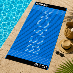 Telo Mare Jacquard BEACH Azzurro
