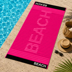 Telo Mare Jacquard BEACH Rosa