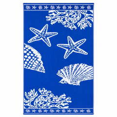 Telo Mare Jacquard CORALLO Blu