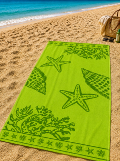 Telo Mare Jacquard CORALLO Verde