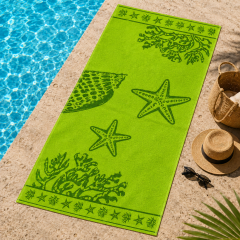 Telo Mare Jacquard CORALLO Verde