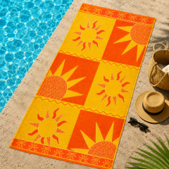 Telo Mare Jacquard SOLE Arancione