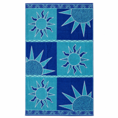 Telo Mare Jacquard SOLE Blu