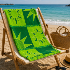 Telo Mare Jacquard SOLE Verde