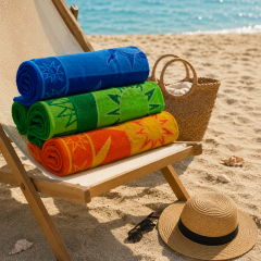 Telo Mare Jacquard SOLE Verde