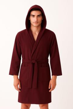 Accappatoio microfibra bordeaux M