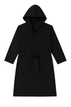 Accappatoio microfibra nero