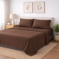 Completo Letto ELITE in Microfibra marrone