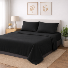 Completo Letto ELITE in Microfibra nero