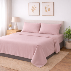 Completo Letto ELITE in Microfibra rosa