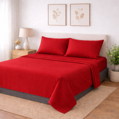 Completo Letto ELITE in Microfibra rosso matrimoniale