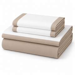 Completo letto lenzuola Zoe TINTA UNITA beige