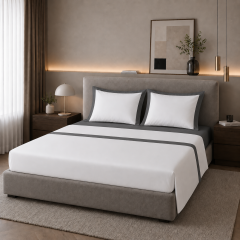 Completo letto lenzuola Zoe TINTA UNITA grigio scuro