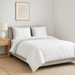 Completo letto lenzuola Zoe TINTA UNITA grigio chiaro