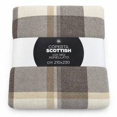 Coperta Scottish beige 210x230