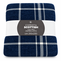 Coperta Scottish blu 210x230