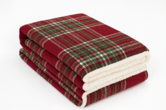 Coperta Scottish rosso e verde