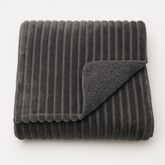 Coperta STRIPE grigio scuro 220x200