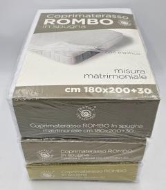 Coprimaterasso Rombo piazza e mezza 130x200+30