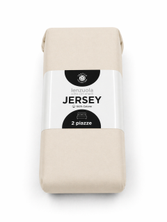 Lenzuolo sotto matrimoniale jersey beige chiaro matrimoniale