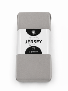 Lenzuolo sotto matrimoniale jersey grigio polvere singolo