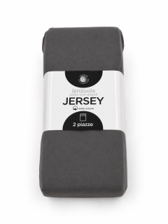 Lenzuolo sotto matrimoniale jersey grigio scuro singolo