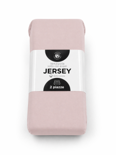 Lenzuolo sotto matrimoniale jersey rosa antico chiaro 175x200