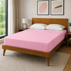 Lenzuolo sotto matrimoniale jersey rosa