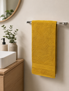 Salvietta viso MOON giallo senape 50x100