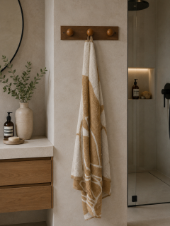 Telo Bagno Amalfeo 90x150 cm beige e panna beige e panna