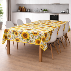 Tovaglia Betty Antimacchia 140x300 cm Girasoli