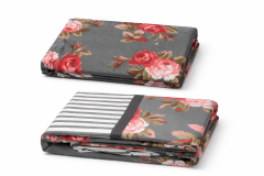 ZOE Completo letto Matrimoniale grigio e rosso