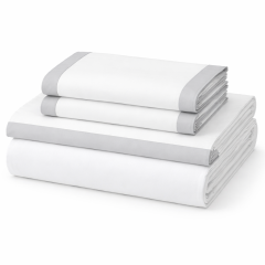 Completo letto lenzuola Zoe TINTA UNITA grigio chiaro
