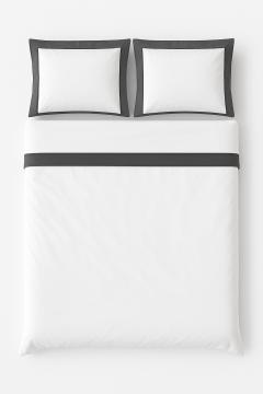 Completo letto lenzuola Zoe TINTA UNITA grigio scuro