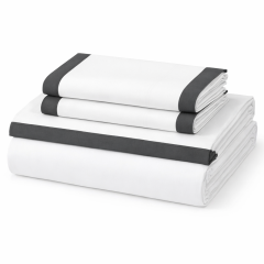 Completo letto lenzuola Zoe TINTA UNITA grigio scuro
